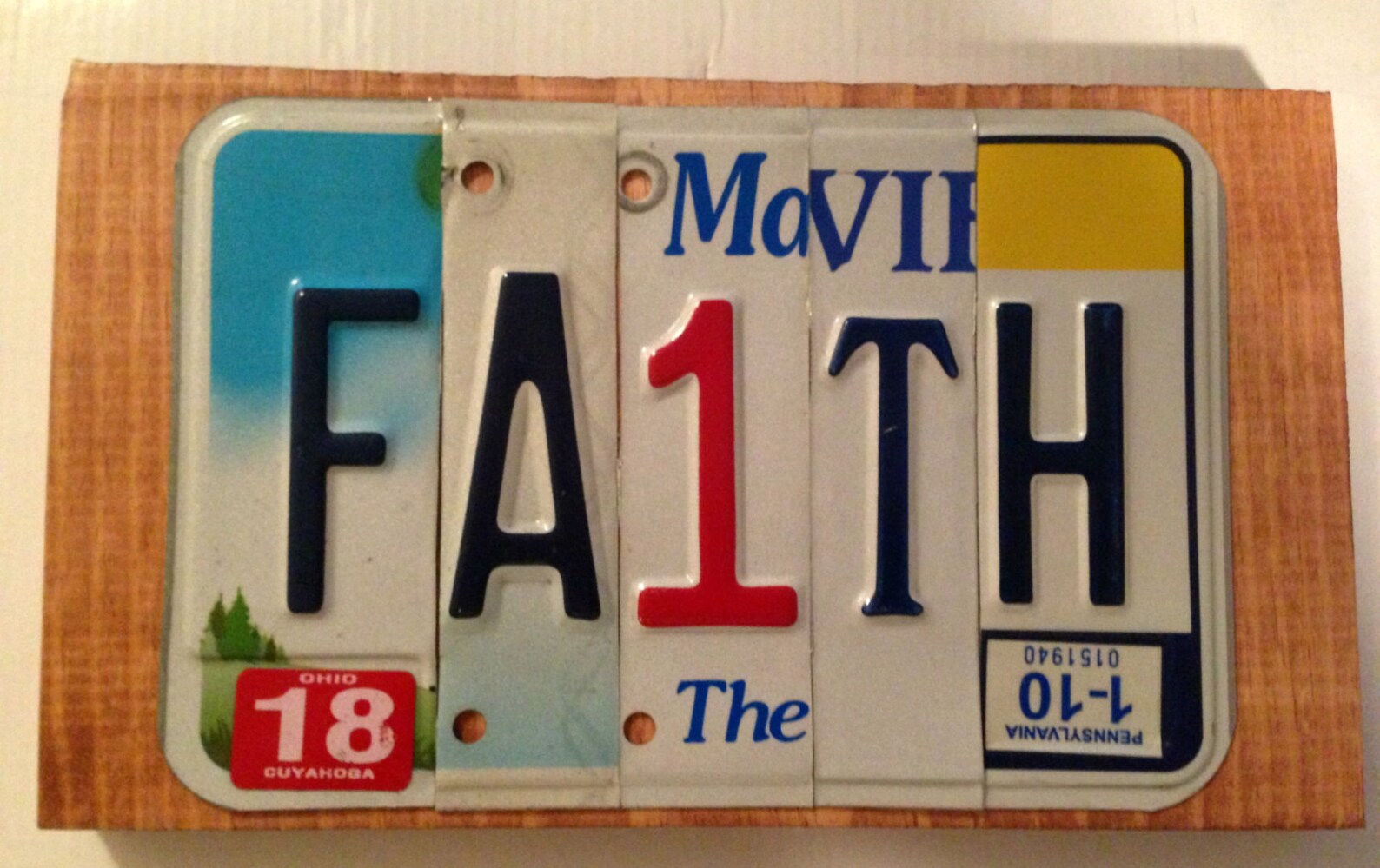 FAITH CUSTOM License Recycled Plate Art Sign Etsy