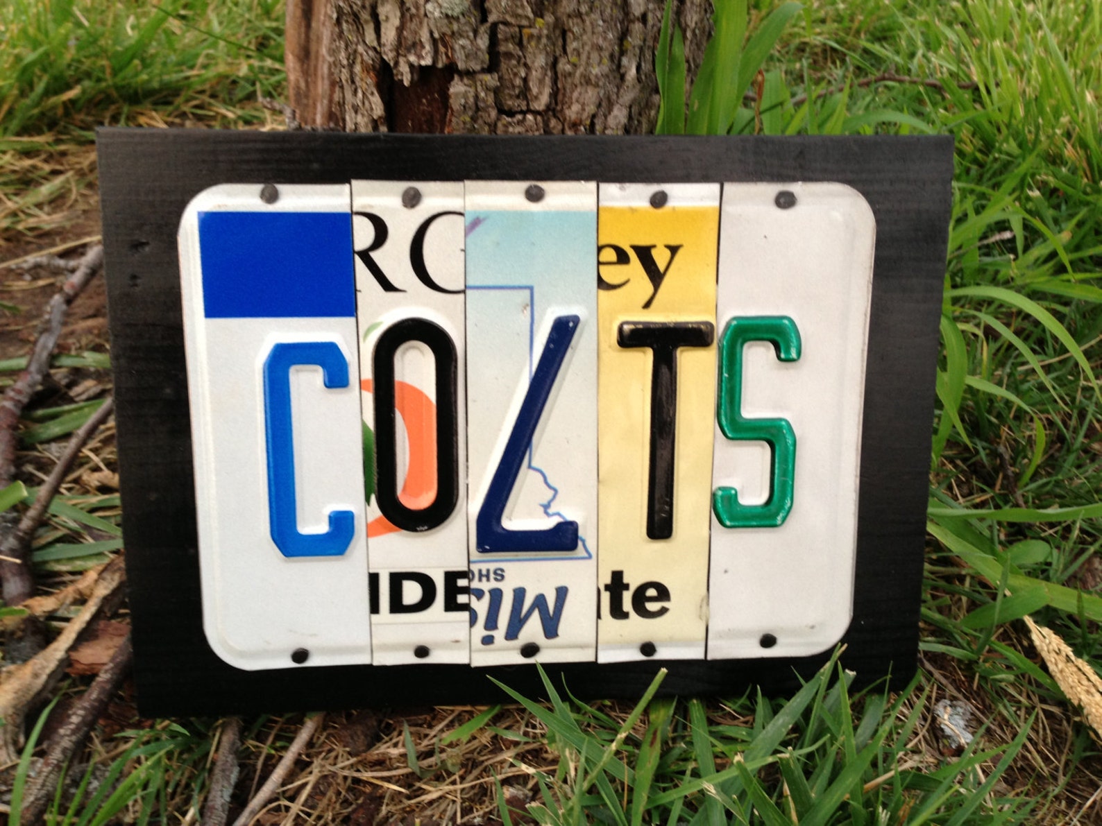 COLTS Custom Recycled LICENSE PLATE Art Sign Etsy