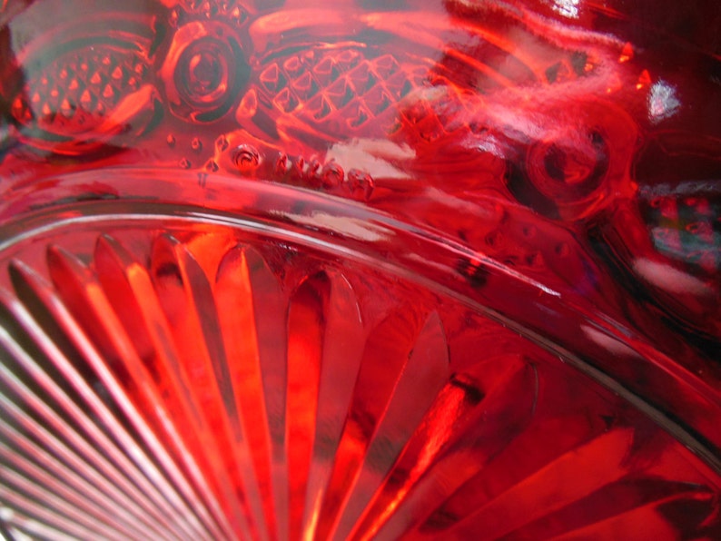 Avon Cape Cod Ruby Red Glass 2 Tier Serving Tray Etsy