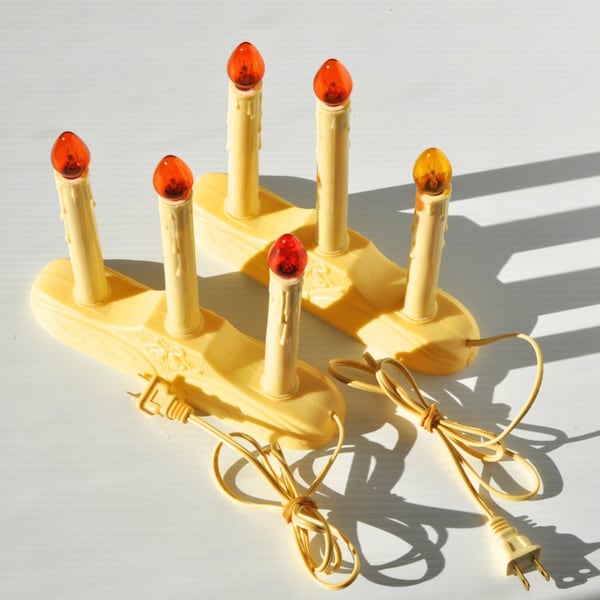 Vintage Candolier,  Christmas, Electric, 3 Light (2)