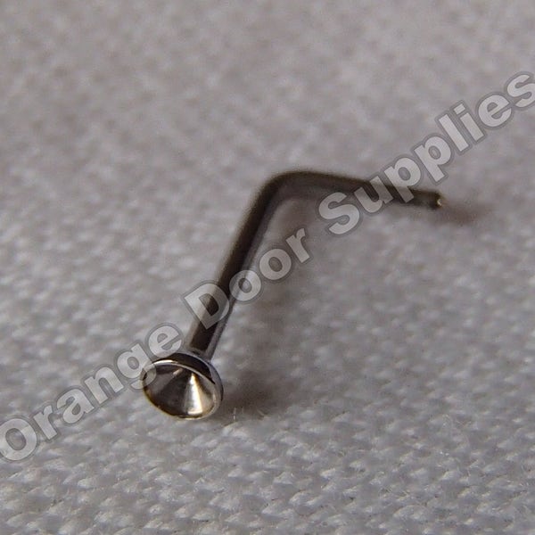 Nose Stud with 1.5 mm bezel 18 gauge or 2.5 mm bezel 20 gauge- add a stone L nose stud - Surgical Steel