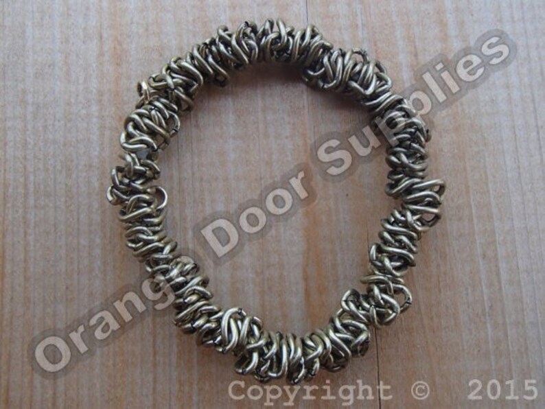 Stretch Chain Link Bracelet Antique Gold
