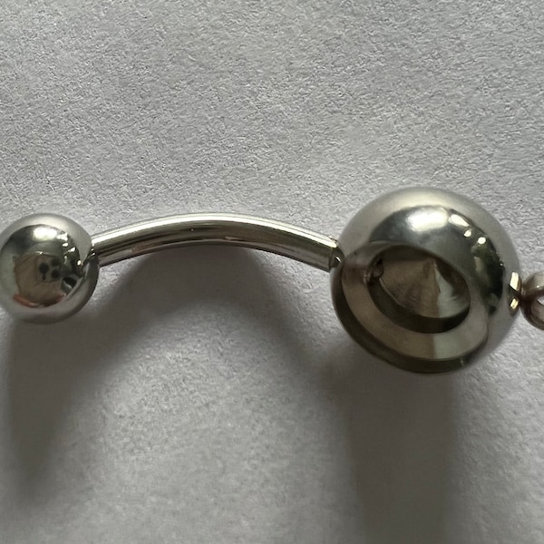 Belly Ring Blank No Stone with Loop 14 gauge Surgical Steel