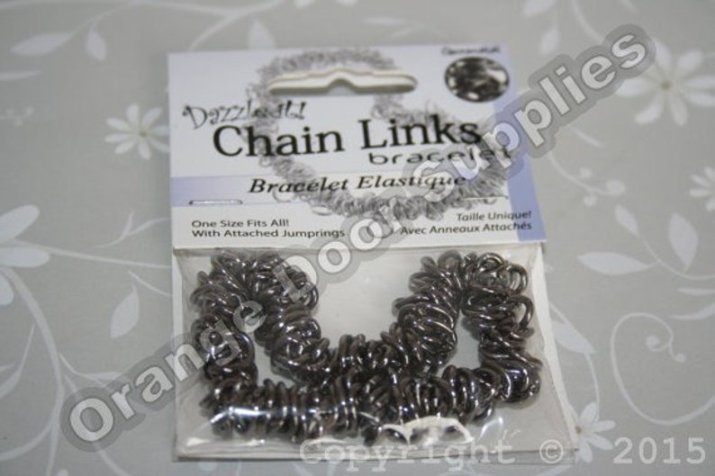 Stretch Chain Link Bracelet Antique Gold