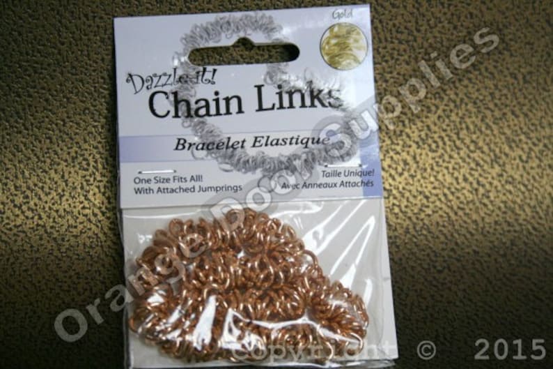 Stretch Chain Link Bracelet Antique Gold