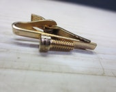 RARE Vintage Bolt Gold Tone Tie Clip Gift For Dad By Robbins Co. Attleboro