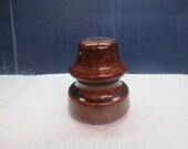 Vintage Brown Porcelain Insulator