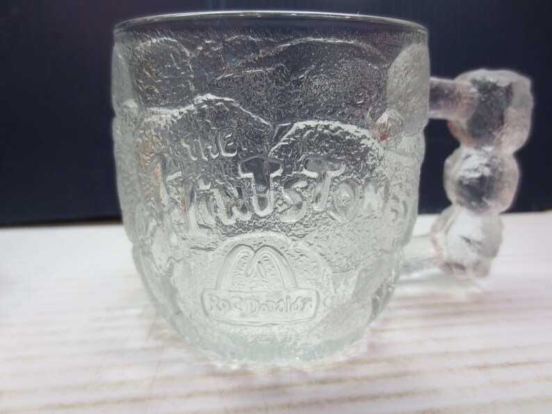 Vintage McDonalds Flintstones Glass Mug 1993 Rocky Road Mug Etsy