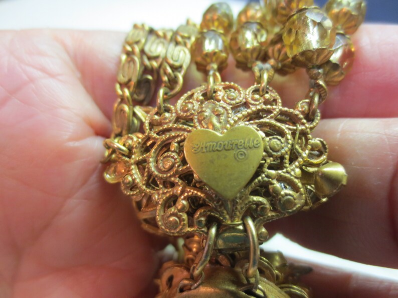 heart shaped plaque Amourelle since 1963 by Frank Hess Of Miriam Haskell fame for Kramer