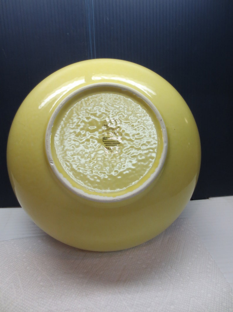 1950/'s Hall Yellow And Gold #0799 Large Salad Bowl