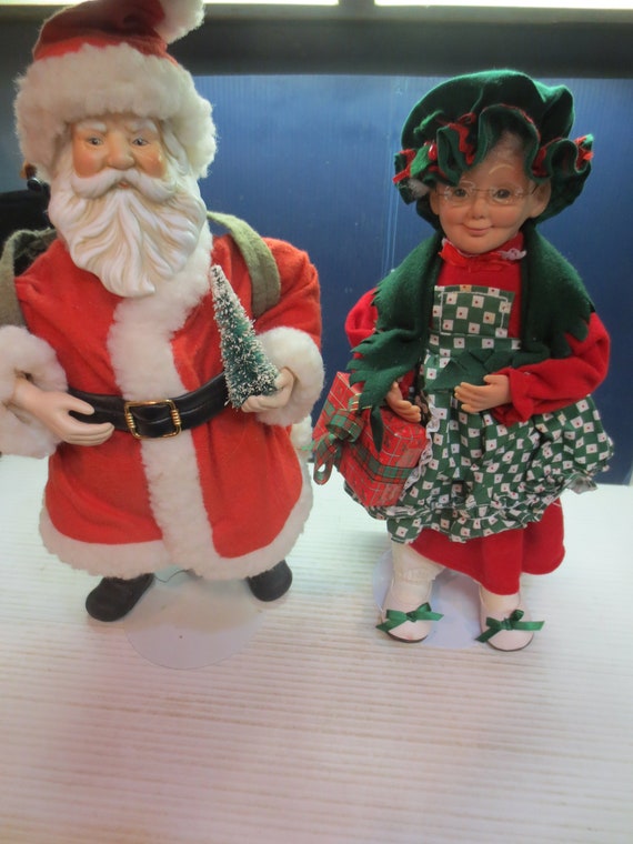 stuffed mr and mrs santa claus
