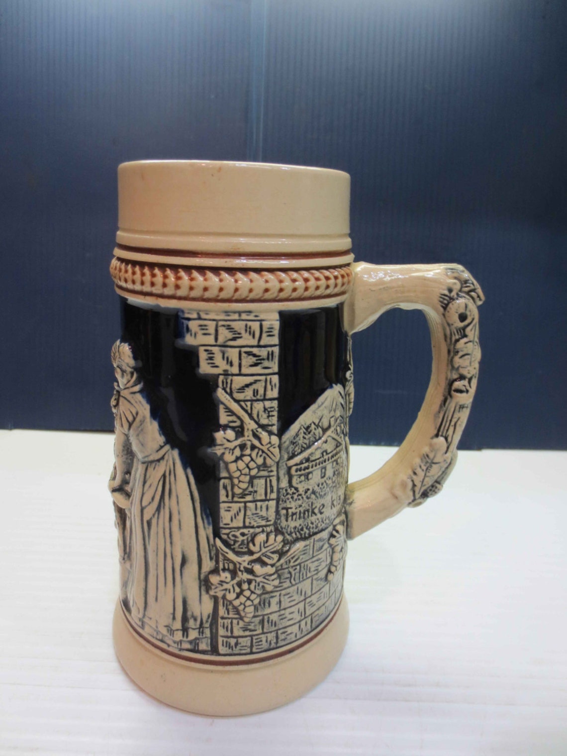 Original King Beer Stein Yellow Ware 300 Etsy