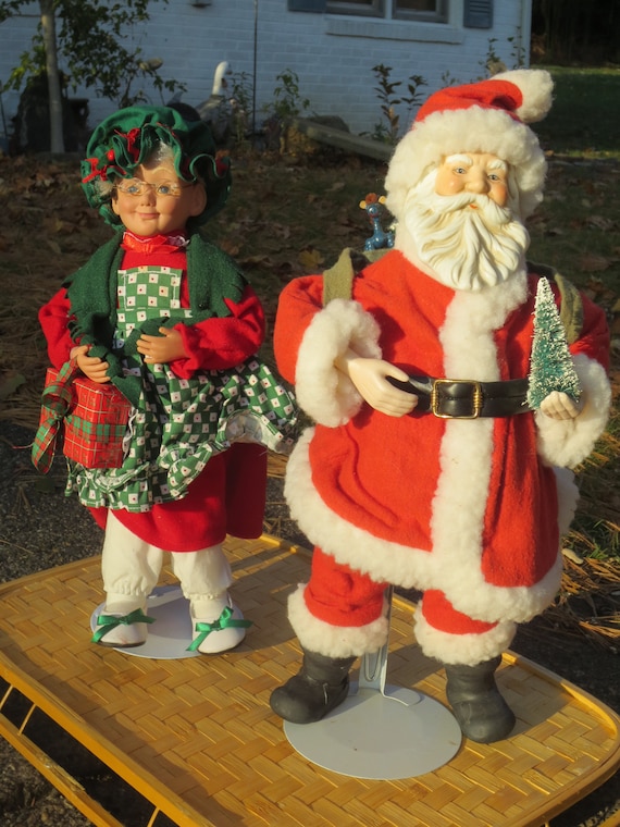 stuffed mr and mrs santa claus