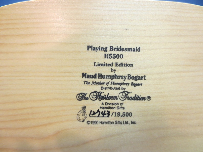 Maud Humphrey Bogart 1990 Playing Bridesmaid Figurine Limited Edition H5500 Numbered