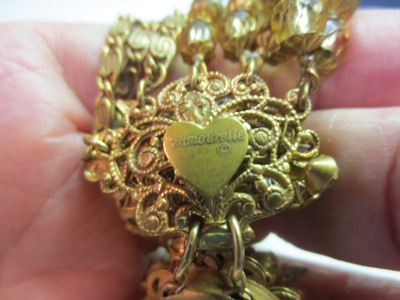 heart shaped plaque Amourelle since 1963 by Frank Hess Of Miriam Haskell fame for Kramer
