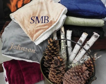 Monogram Blanket, Sherpa Blanket, Monogrammed Blanket, Monogram Sherpa Blanket, personalized blanket, Custom Fleece Blanket, Throw Blanket