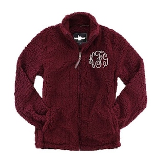 Monogram Sherpa, Monogram Sherpa Full Zip Women's Jacket