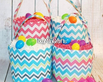 Monogram Easter Basket, Monogram Easter Bucket, Chevron Easter Basket, Monogram Chevron Easter Bucket, Personalized Easter Basket