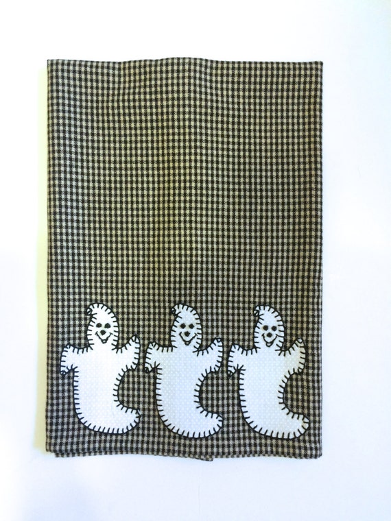 Dish Towel Home Decor Halloween Kitchen Towel Hand Towel Halloween Applique Tea Towel Halloween Decor Ghost Applique Tea Towel