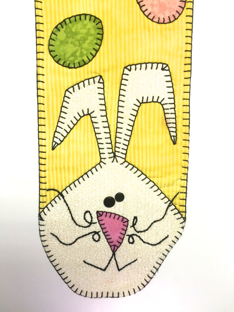 Easter Table Runner, Easter Applique, Easter Table Decor, Easter Decor, Easter Bunny Table Runner, Easter Bunny, Table Decor, Bunny Applique image 2