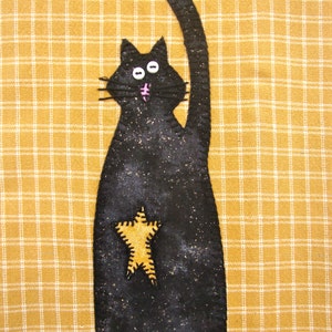 Fall Kitchen Towel, Fall Applique,Halloween Applique, Halloween Tea Towel, Halloween Cat Kitchen Towel, DIsh Towel, Hand Towel, Tea Towel image 2