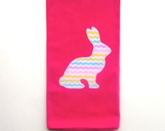 Easter Applique Kitchen Towel, Easter Bunny Tea Towel, Dish Towel, Hand Towel, Tea Towel, Easter Decor, Easter Towel