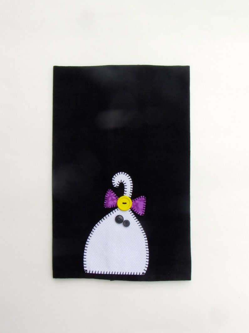 Dish Towel Home Decor Halloween Kitchen Towel Hand Towel Halloween Applique Tea Towel Halloween Decor Ghost Applique Tea Towel