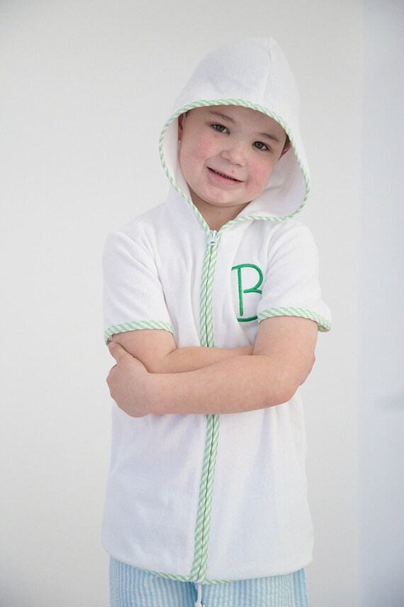 Boys Monogram Swimsuit Cover Up Bathing Suit Cover Up Beach Cover Up Pool Cover Up Full Zip Hooded Swim Cover Up Swim Trunk Cover Up Etsy