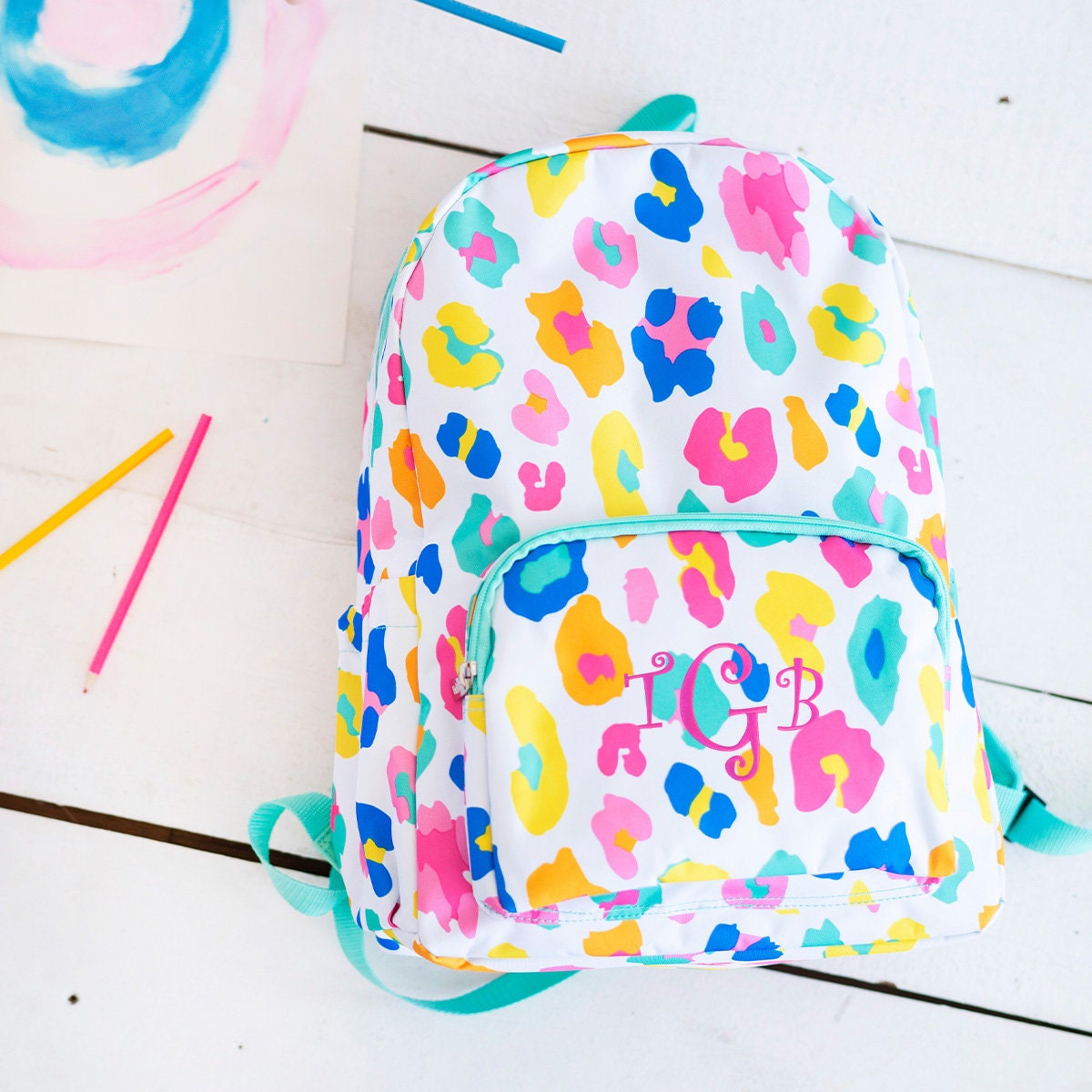 Monogram Backpack Personalized School Bag Monogram Girls and