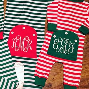 Christmas Pajamas, Personalized Christmas Pajamas, Family Christmas Pajamas, Monogram Christmas Pajamas, Monogram Pajamas, Christmas Pjs image 3