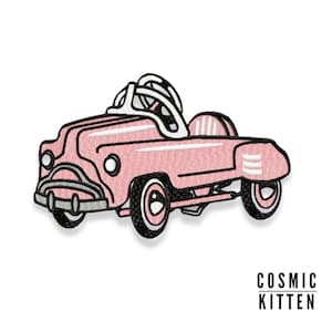 Retro Pedal Car Machine Embroidery Design (Instant Download)