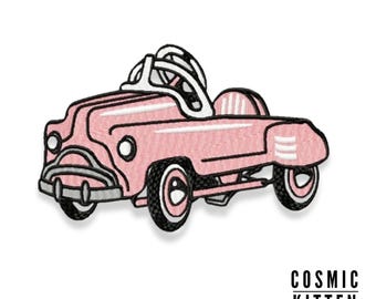 Retro Pedal Car Machine Embroidery Design (Instant Download)
