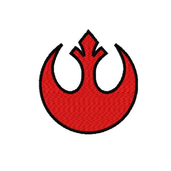 Star Wars Galaxy - REBEL ALLIANCE Logo/Insignia ~ Maschinenstickdatei in 2 Größen - Instant Download ~ Banner der Rebellenallianz