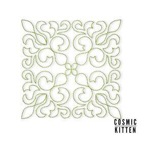 Quilt Block Continuous Stippling 13 - Machine Embroidery Design in 3 sizes