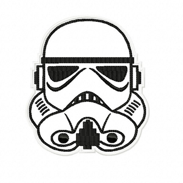 STORMTROOPER Apliques ~ Diseño de bordado a máquina en 2 tamaños - Descarga instantánea ~ Star Wars