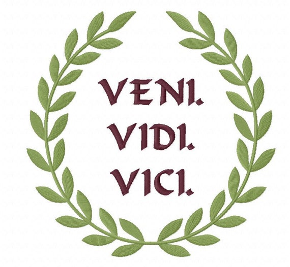 Patch Bordado Veni Vidi Vici - Eu vim eu vi eu conquistei