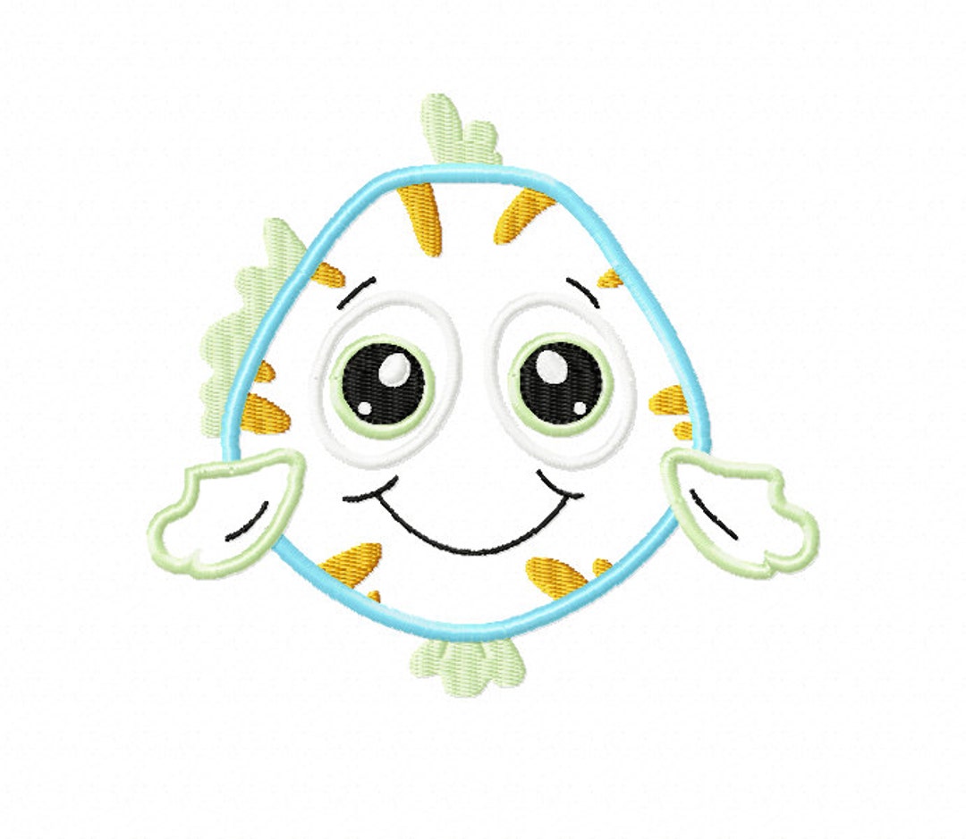 APPLIQUE FISH Machine Embroidery Design in 2 Sizes - Instant Download ...