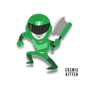 Green Hero Embroidery Design for 4x4 Hoop (Instant Download)