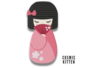 Japanese Geisha 1 ~  ~ Machine Embroidery Design  ~ Instant Download