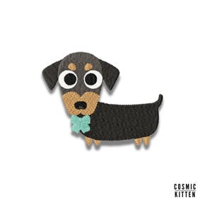 Dachshund PUPPY Embroidery Designs ~ Machine Embroidery Design in 2 sizes - Instant Download ~ How Much is that Doggie in the Window!