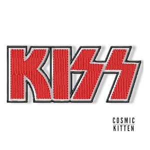 KISS Logo ~ Machine Embroidery Design in 2 sizes - Instant Download - Rock n Roll