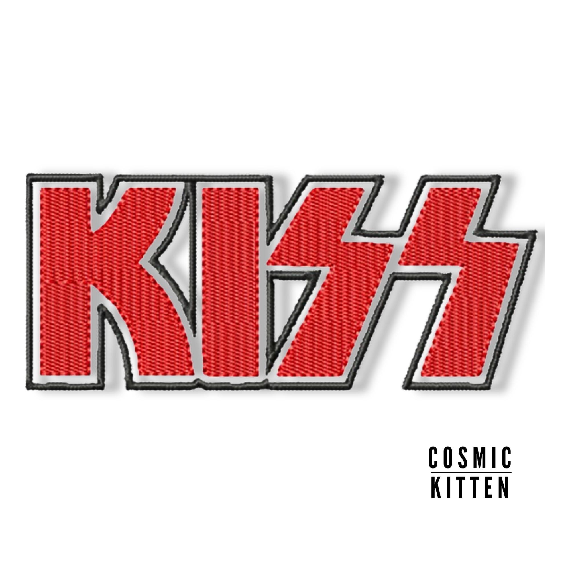 KISS Logo ~ Machine Embroidery Design in 2 Sizes - Instant