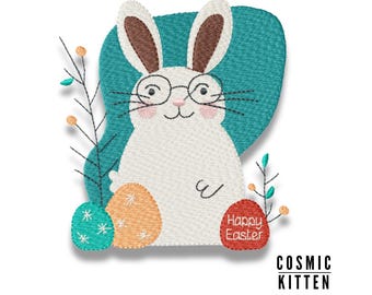 Easter Bunny ~ Light Fill Machine Embroidery Design in 2 sizes - Instant Download