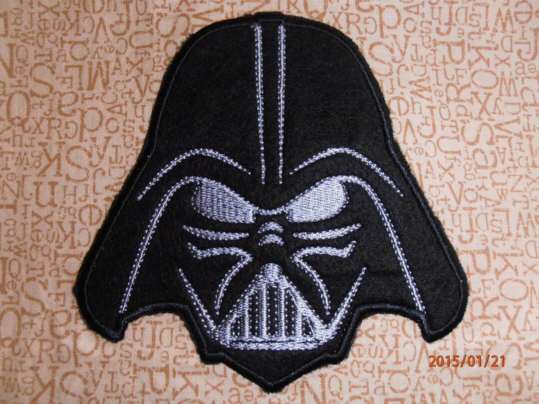 Disciple of the Dark Side DARTH VADER Applique Machine Embroidery