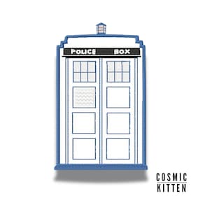 It&#39;s Bigger on the Inside - Applique TARDIS - Machine Embroidery Design in 3 sizes - Instant Download