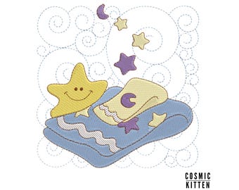 Couette bébé bloc 3 - motif de broderie machine en 3 tailles
