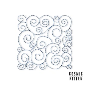 Quilt Block Stippling - Machine Embroidery Design in 3 sizes