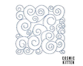 Quilt Block Stippling - Machine Embroidery Design in 3 sizes