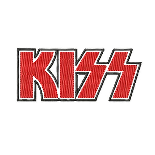 KISS Logo ~ Machine Embroidery Design in 2 sizes - Instant Download - Rock n Roll