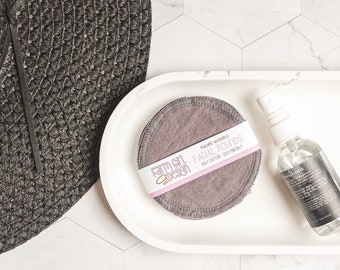 Dark Grey Facial rounds | Makeup Remover | Facial Towel | Flannel Scrubby | Soft Scrubbies | Cotton Rounds | Makeup Wipes | Reusable Face Pa